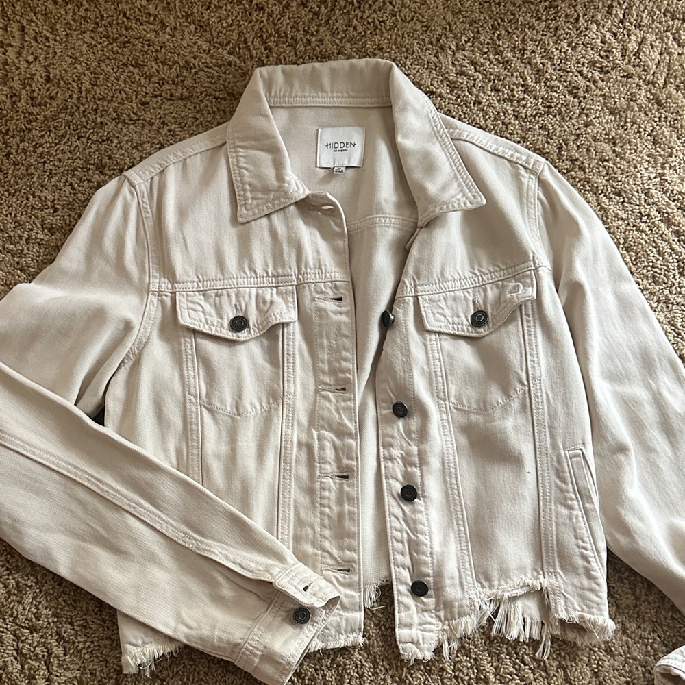Hidden Cream Jean Jacket for Women
